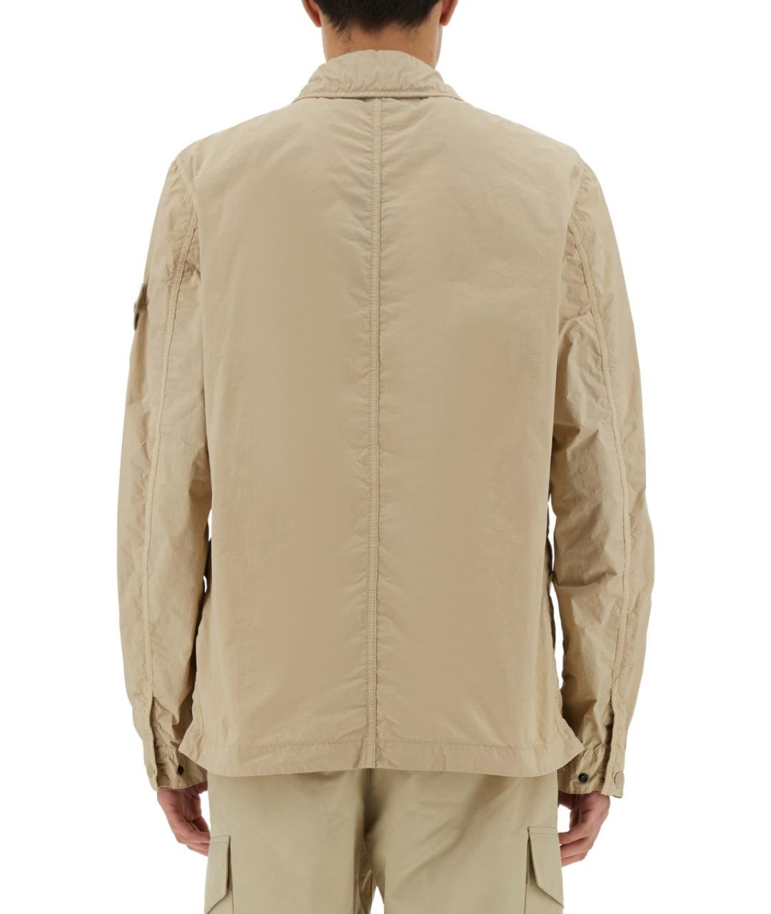 STONE ISLAND Бежевая полиамидовая куртка, фото 4