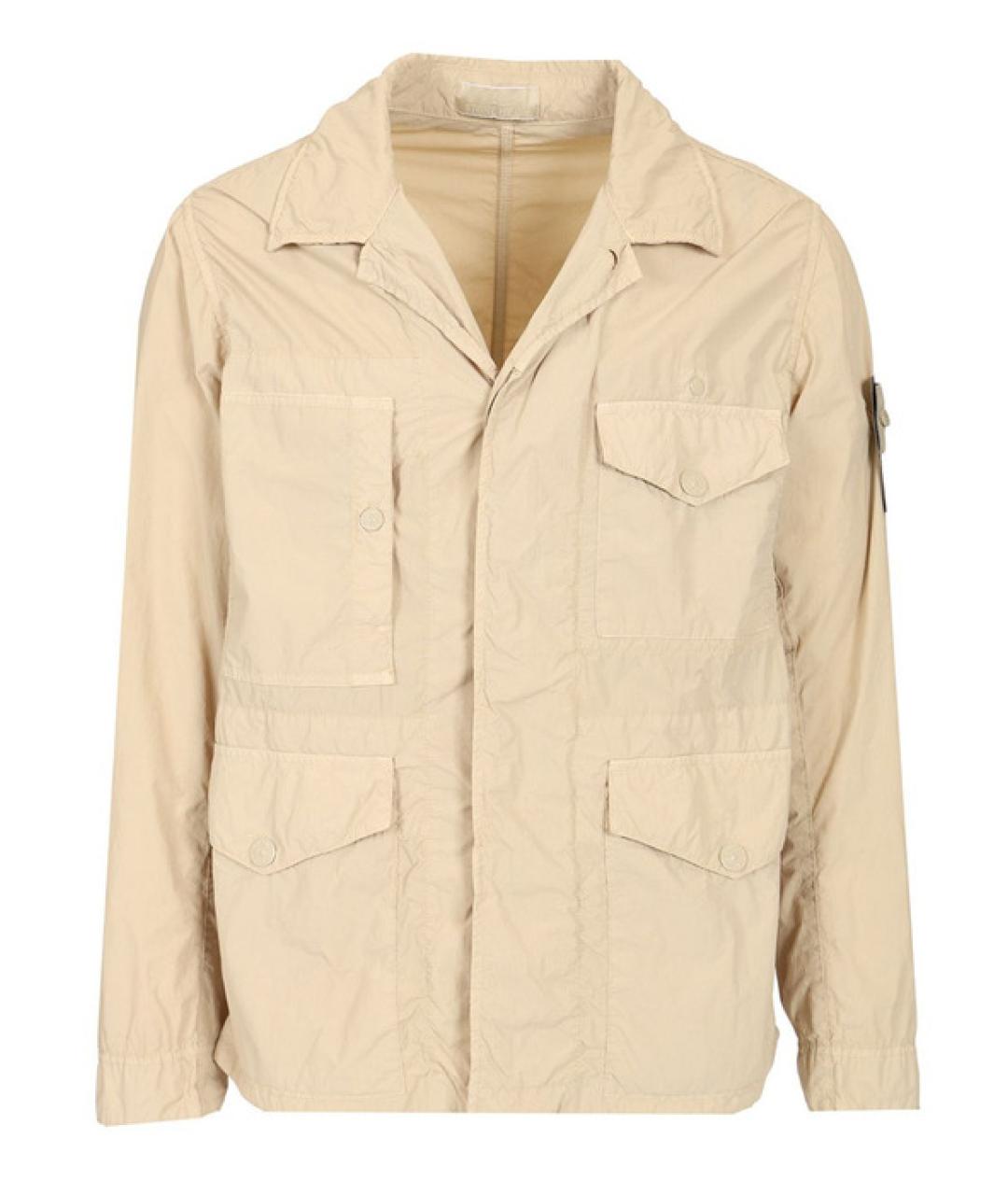 STONE ISLAND Бежевая полиамидовая куртка, фото 1