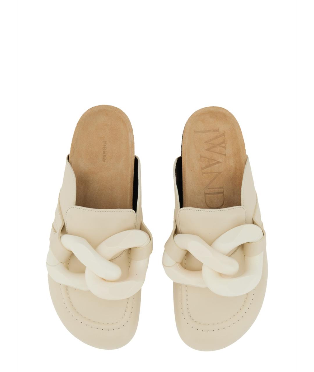 J.W.ANDERSON Белые кожаные сандалии, фото 4