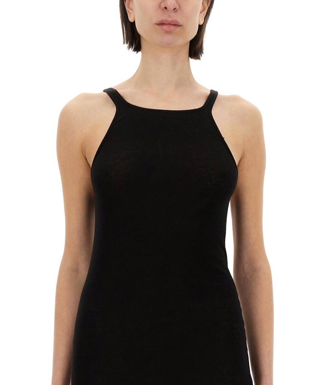 RICK OWENS DRKSHDW Черное хлопковое повседневное платье, фото 4
