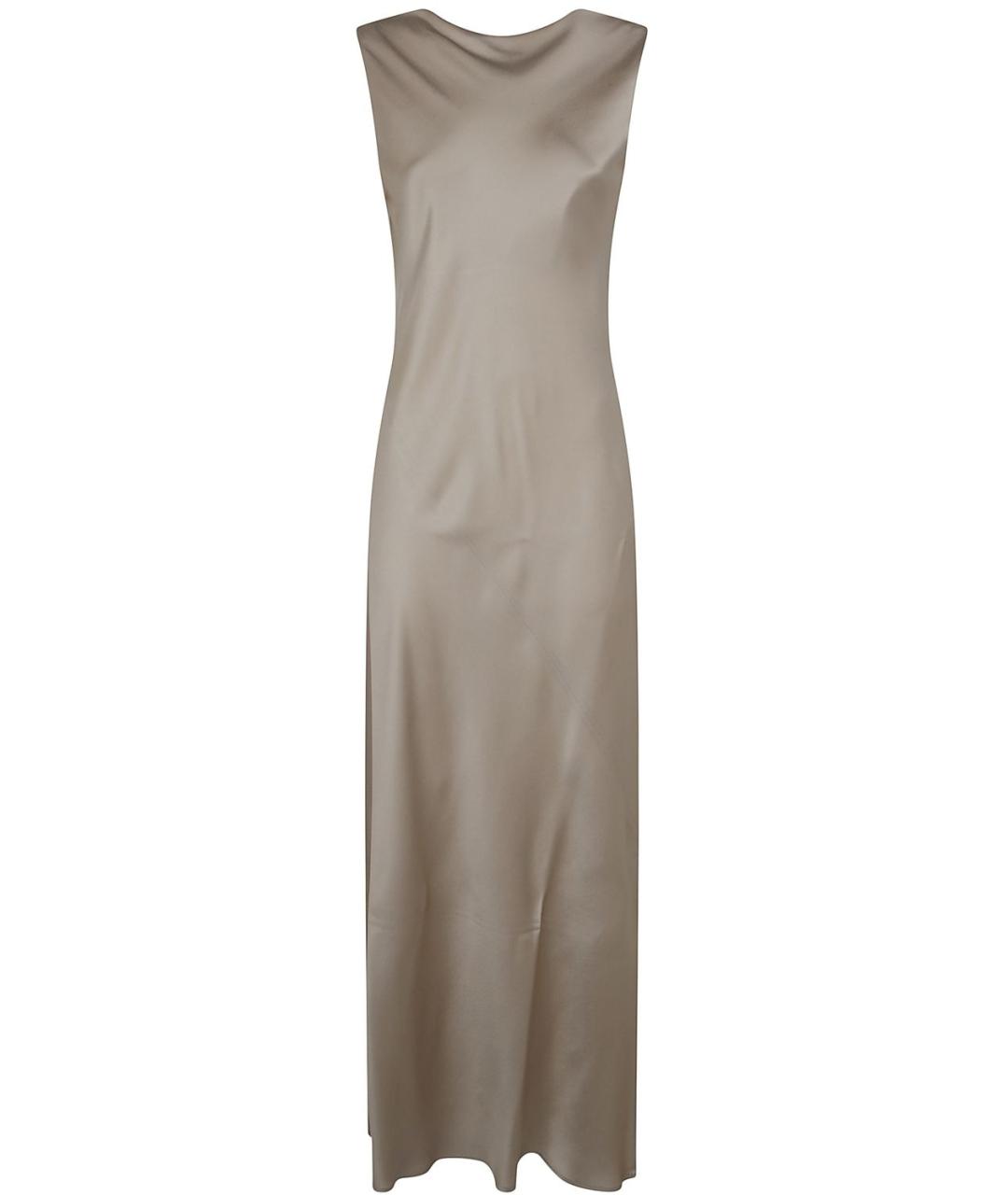 ANTONELLI FIRENZE Бежевое ацетатное вечернее платье, фото 1