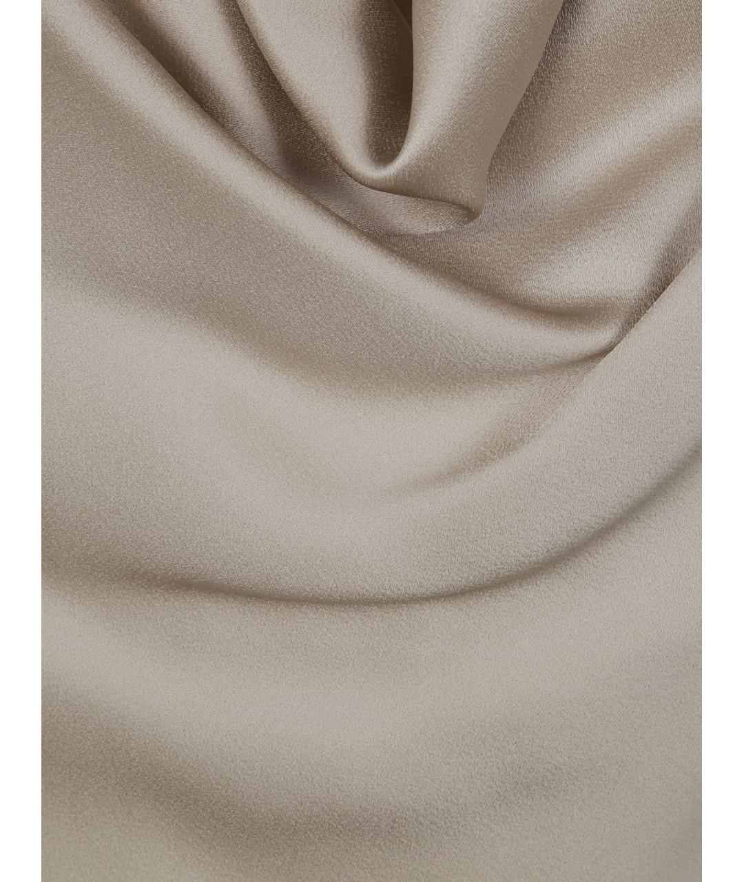 ANTONELLI FIRENZE Бежевое ацетатное вечернее платье, фото 3