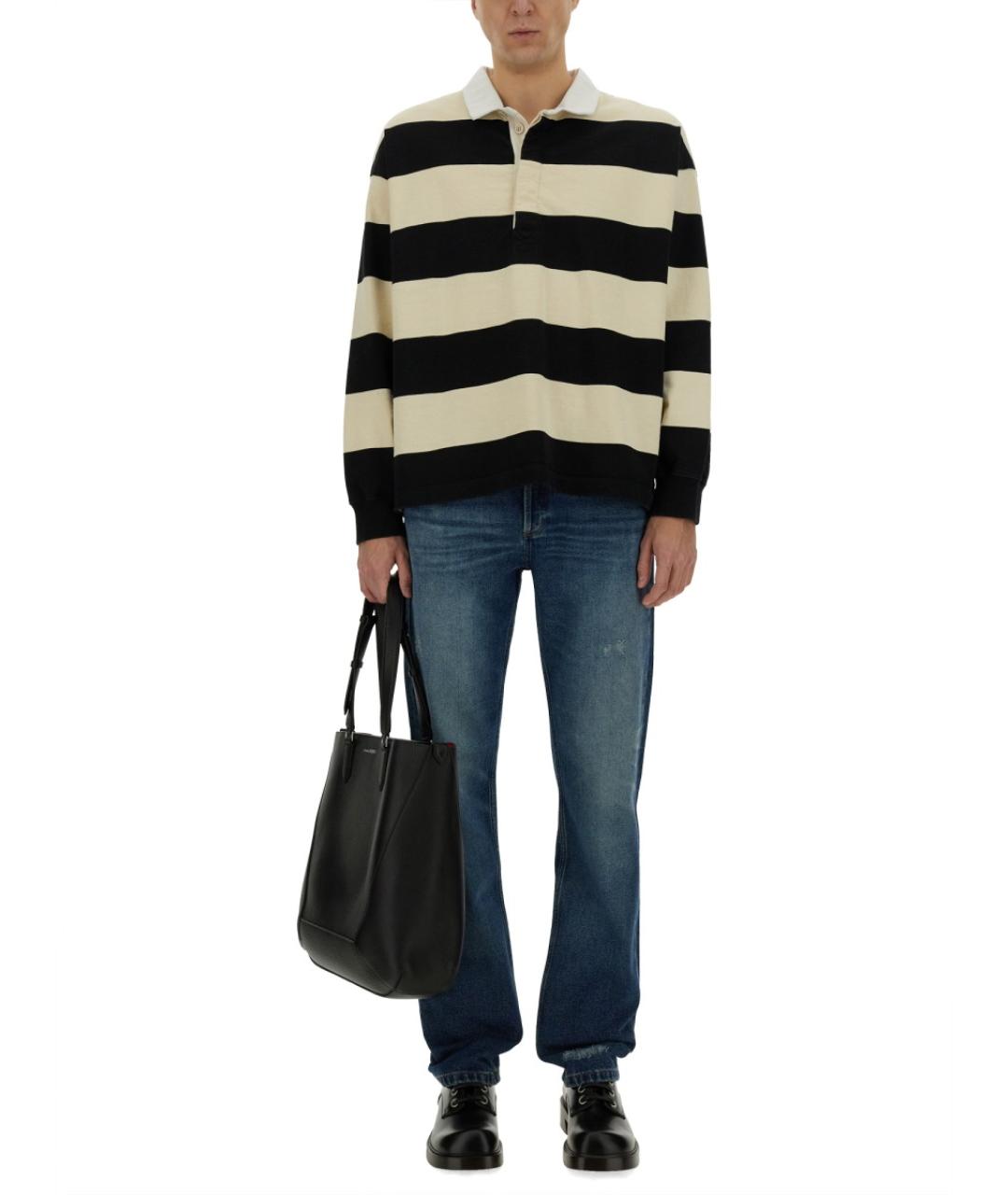 ALEXANDER MCQUEEN Мульти хлопковое поло с длинным рукавом, фото 2