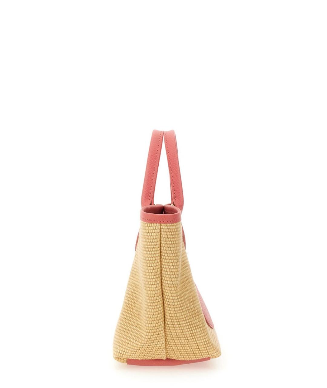 LONGCHAMP Розовая хлопковая сумка тоут, фото 4