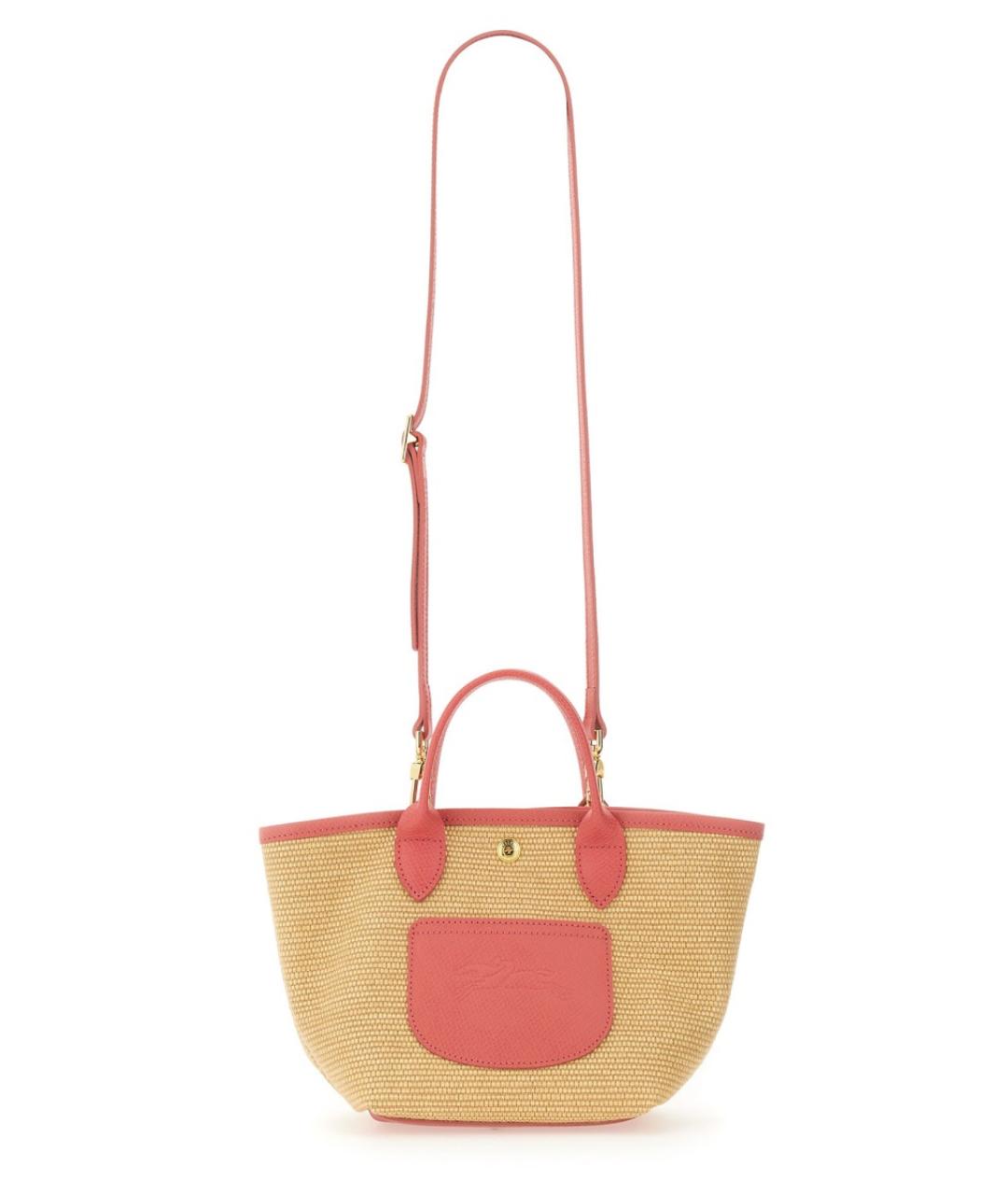 LONGCHAMP Розовая хлопковая сумка тоут, фото 2