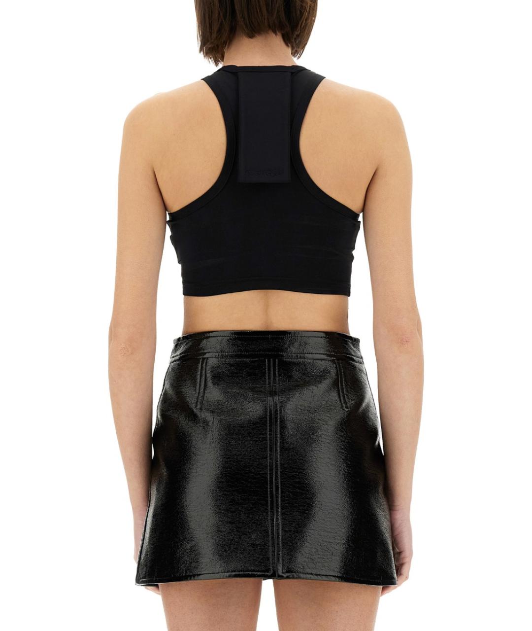 COURREGES Черная полиамидовая майка, фото 4