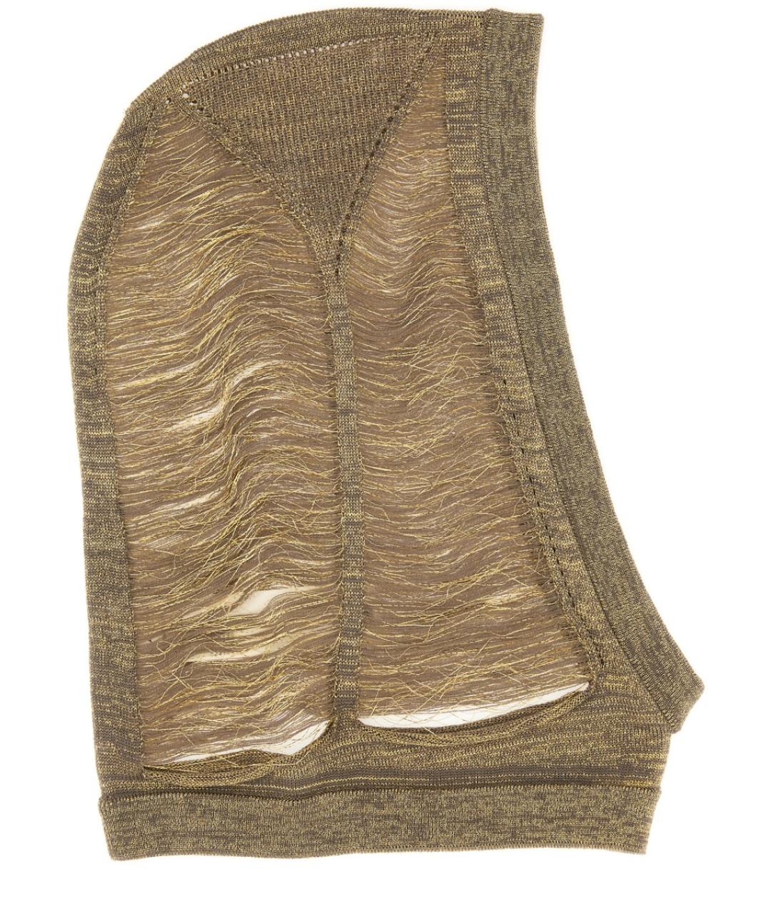 RICK OWENS Золотая шерстяная шапка, фото 1