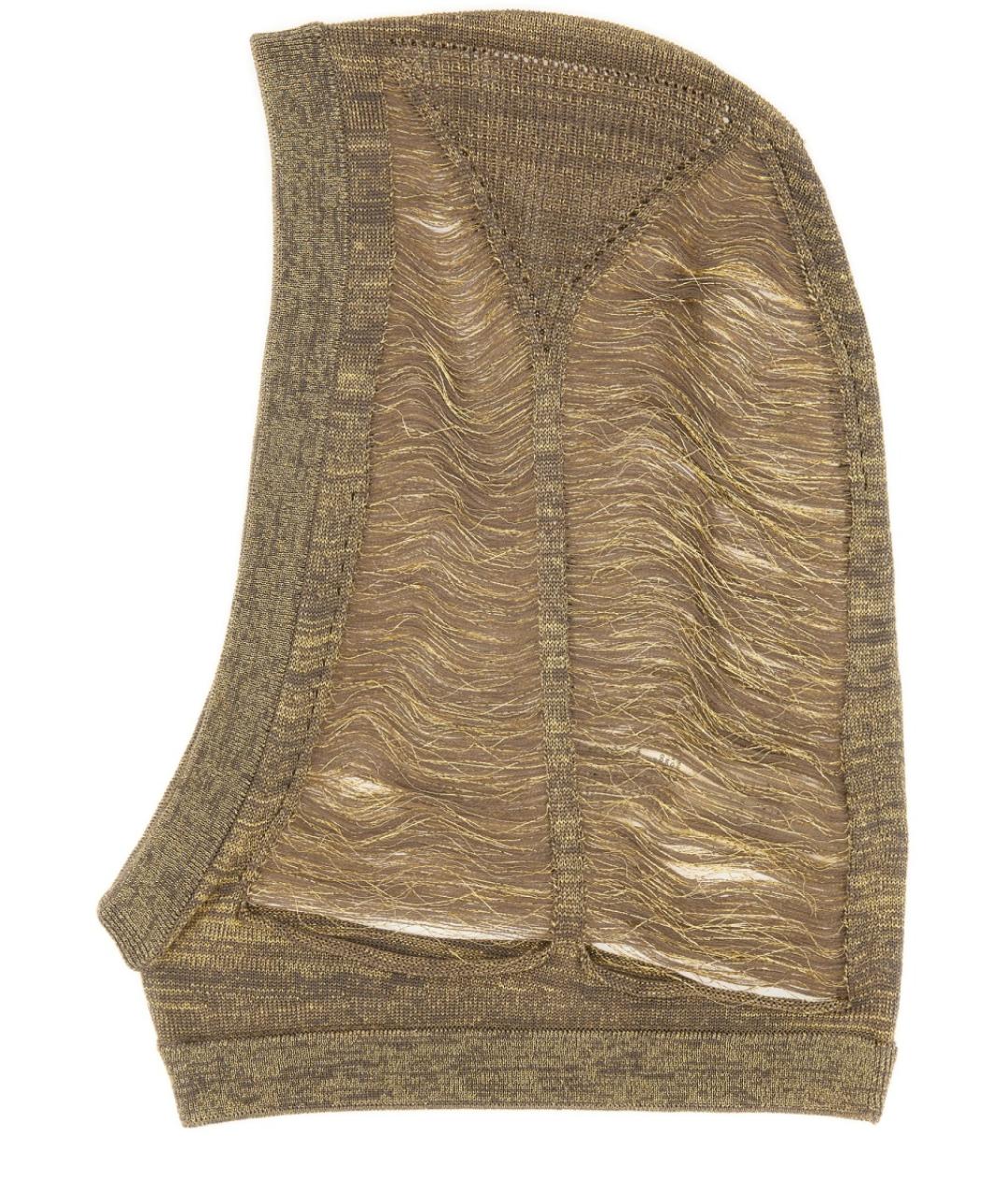 RICK OWENS Золотая шерстяная шапка, фото 2