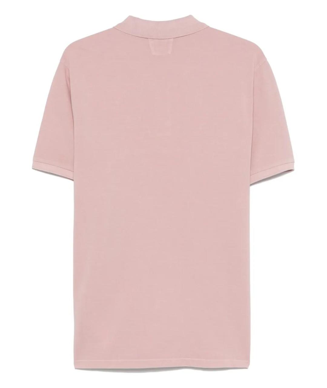 CP COMPANY Розовое хлопковое поло с коротким рукавом, фото 2