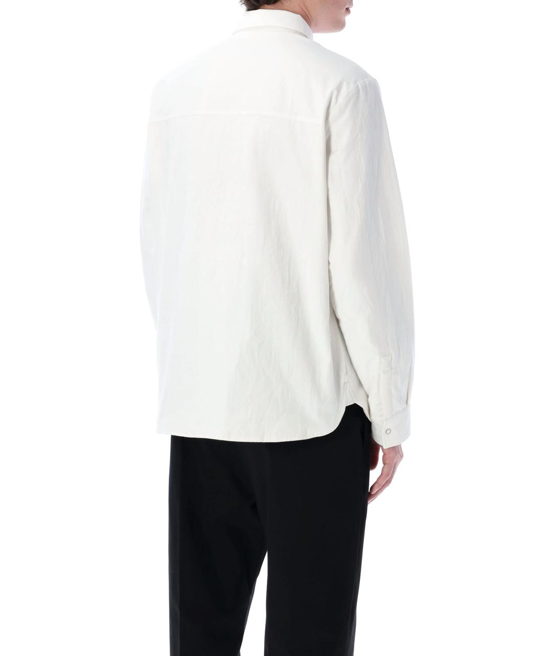 MONCLER Белая хлопковая кэжуал рубашка, фото 3