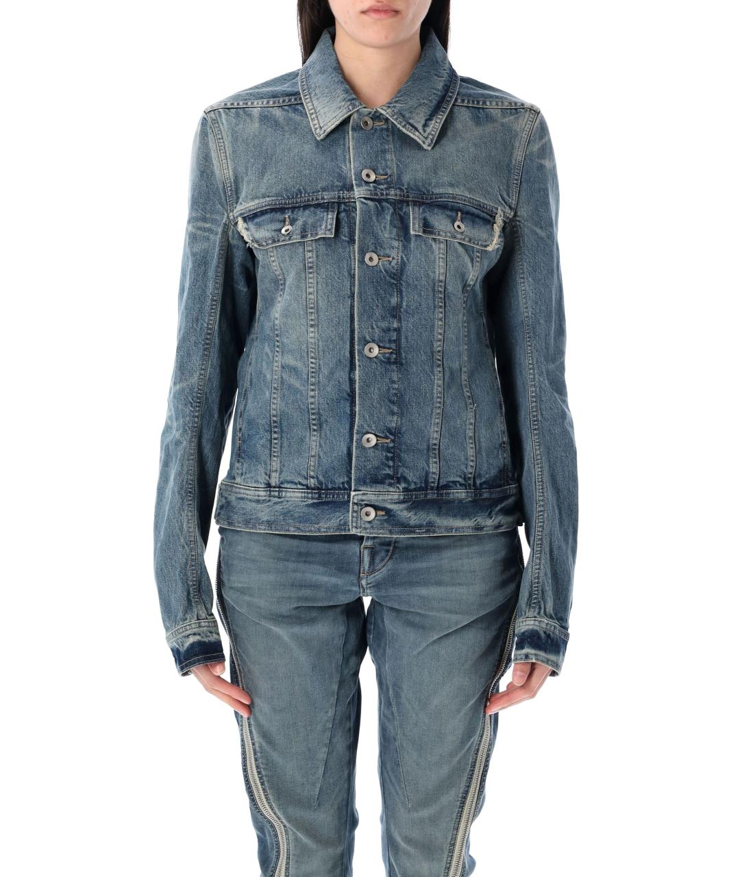 RICK OWENS DRKSHDW Синяя хлопковая куртка, фото 2