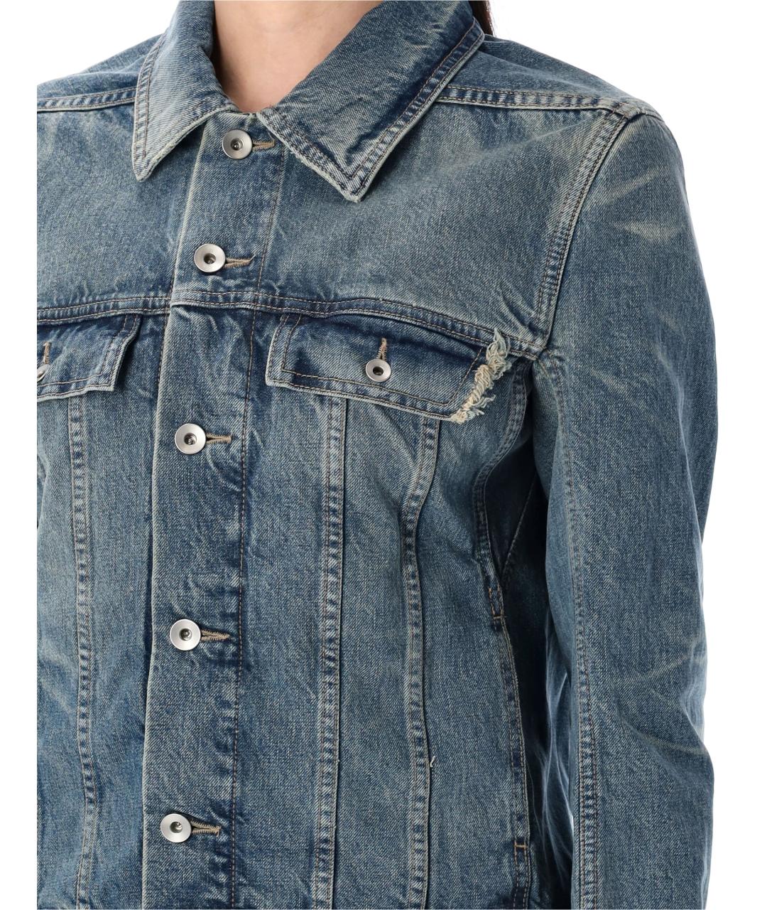 RICK OWENS DRKSHDW Синяя хлопковая куртка, фото 4