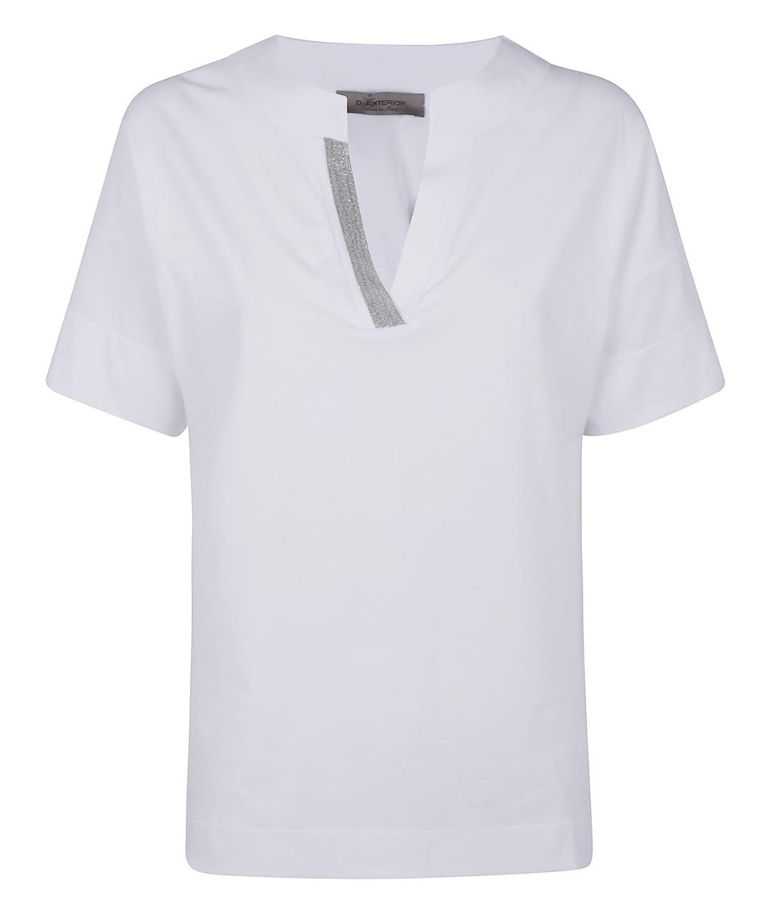 D.EXTERIOR Белая хлопковая футболка, фото 1