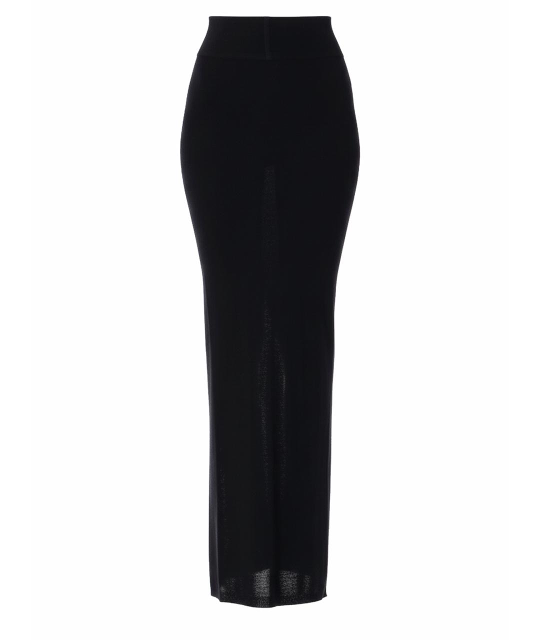 RICK OWENS Черная шерстяная юбка макси, фото 1