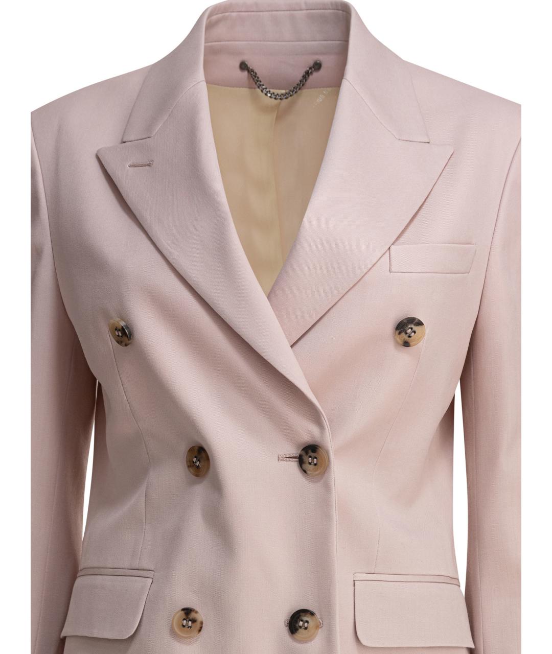GOLDEN GOOSE DELUXE BRAND Розовый шерстяной жакет/пиджак, фото 3