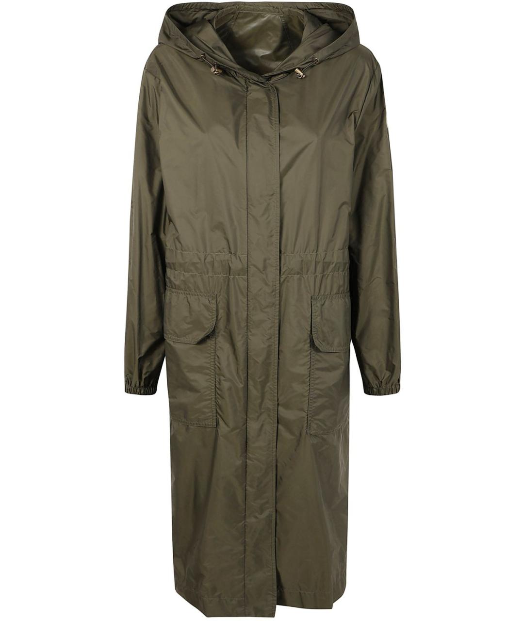MONCLER Зеленая полиамидовая парка, фото 1
