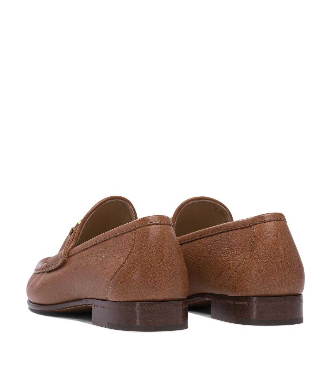 VALENTINO Бежевые кожаные лоферы, фото 4