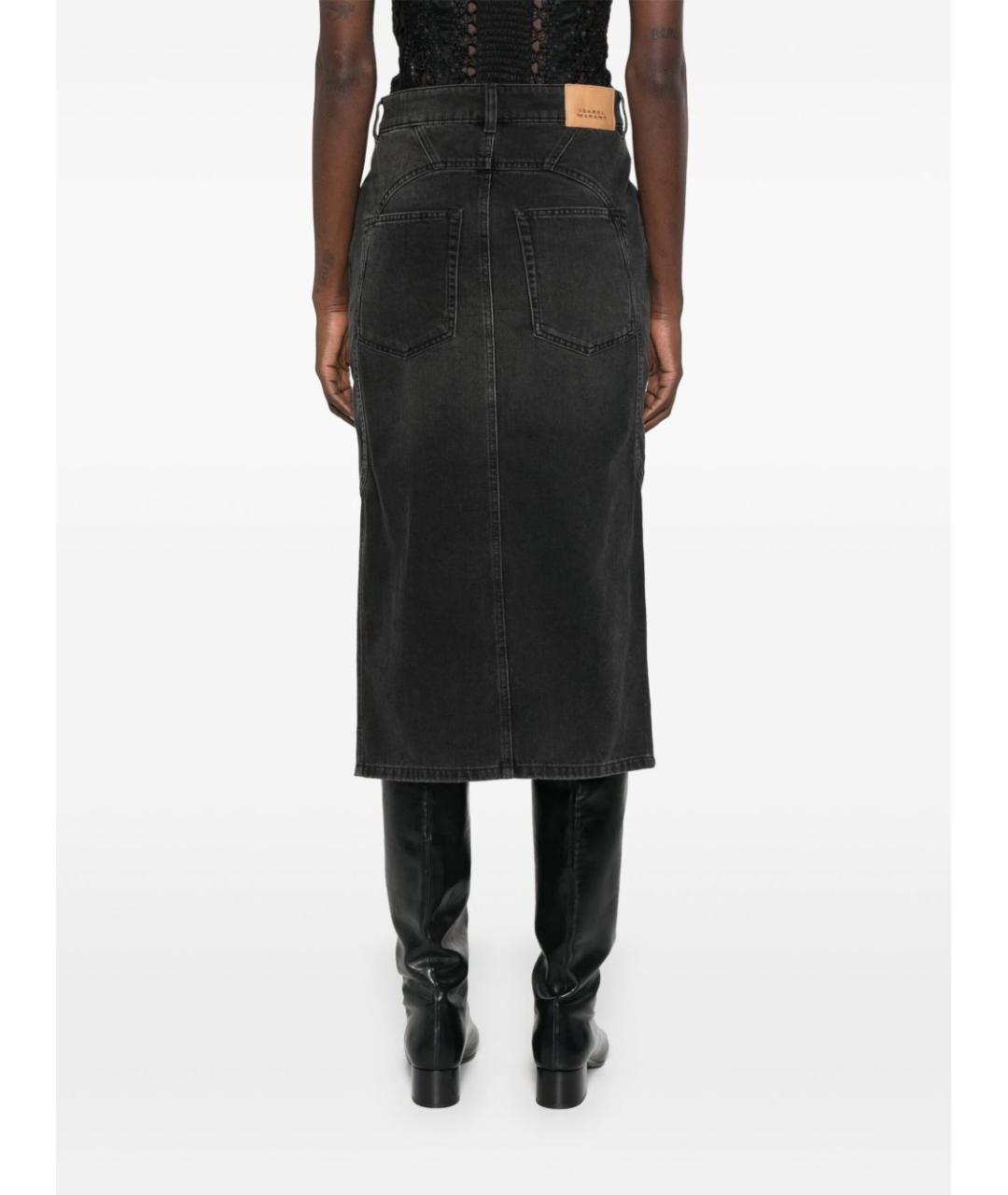 ISABEL MARANT Черная полиэстеровая юбка миди, фото 3