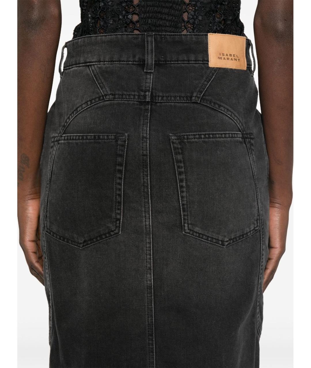 ISABEL MARANT Черная полиэстеровая юбка миди, фото 4