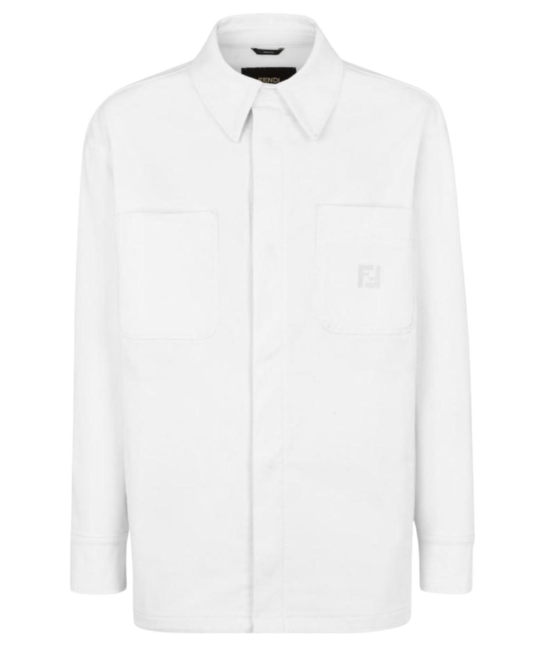 FENDI Белая хлопковая куртка, фото 1