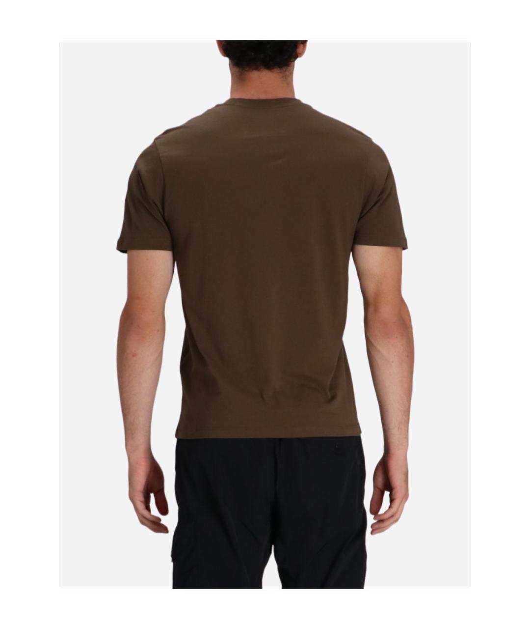 CP COMPANY Коричневая вискозная футболка, фото 3