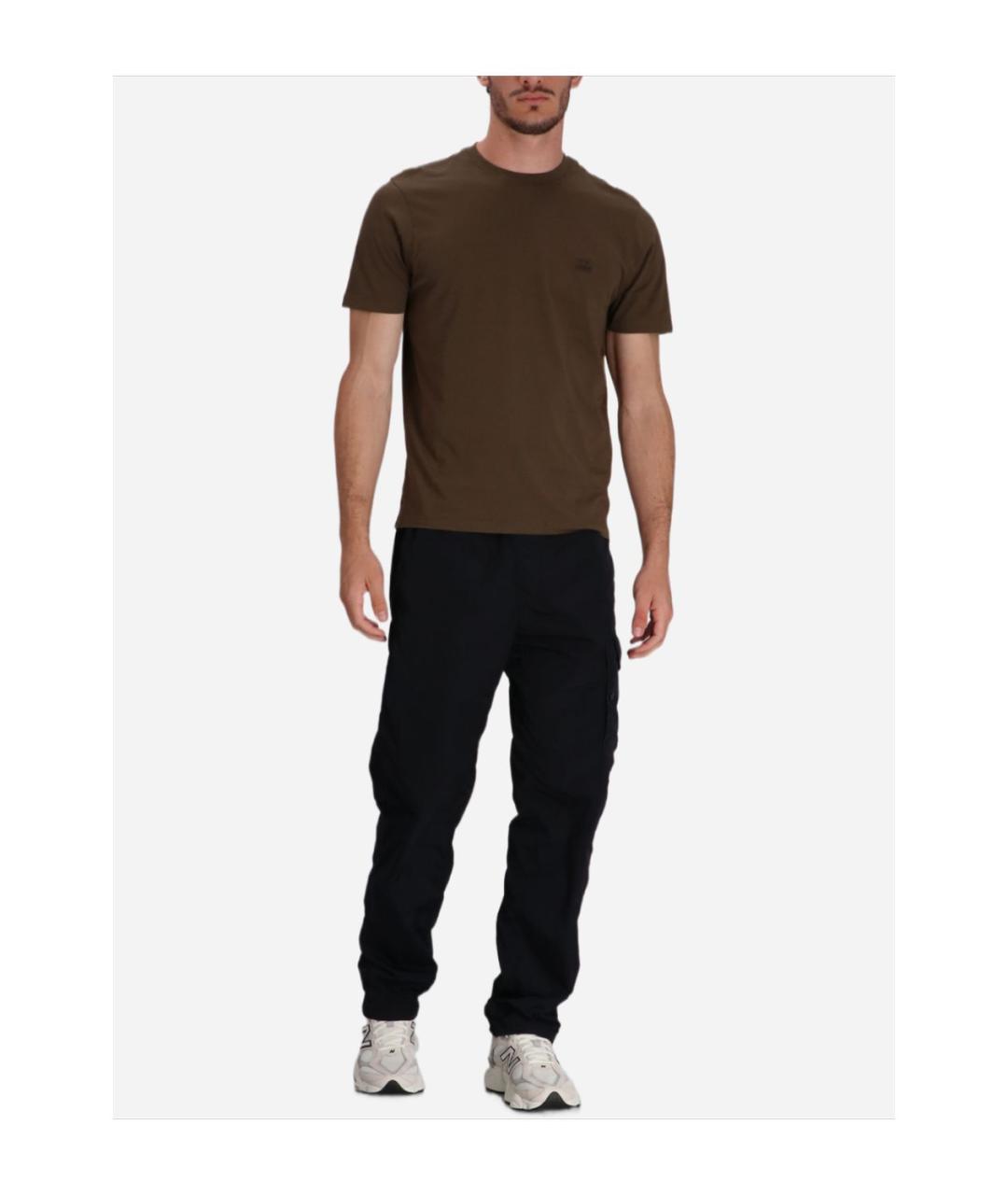 CP COMPANY Коричневая вискозная футболка, фото 2