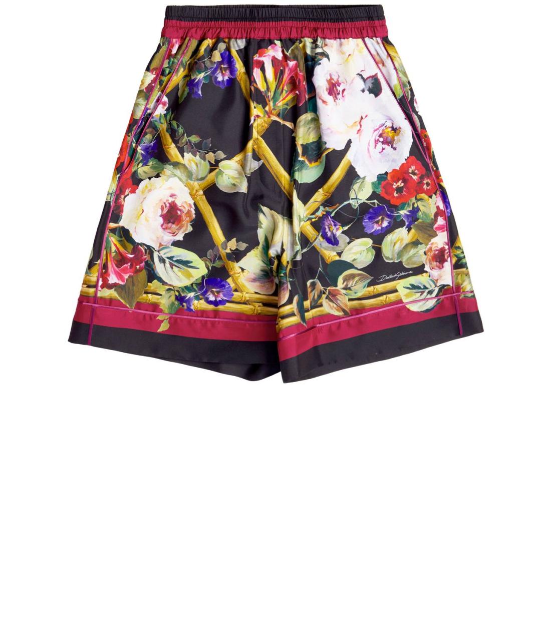 DOLCE&GABBANA Мульти шелковые шорты, фото 5