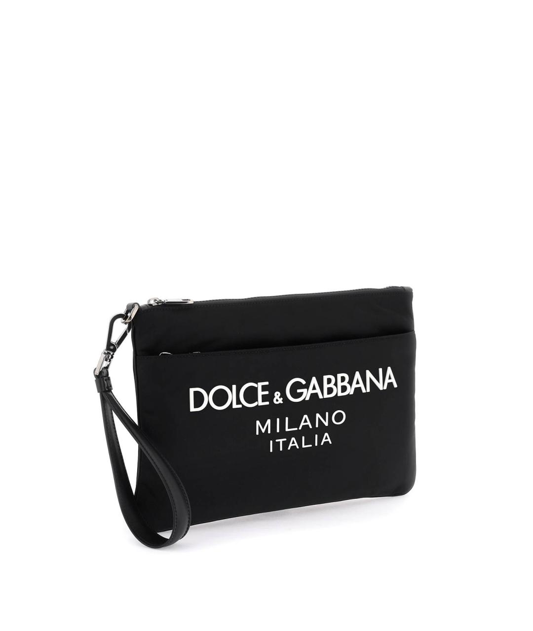 DOLCE&GABBANA Черная синтетическая барсетка, фото 3