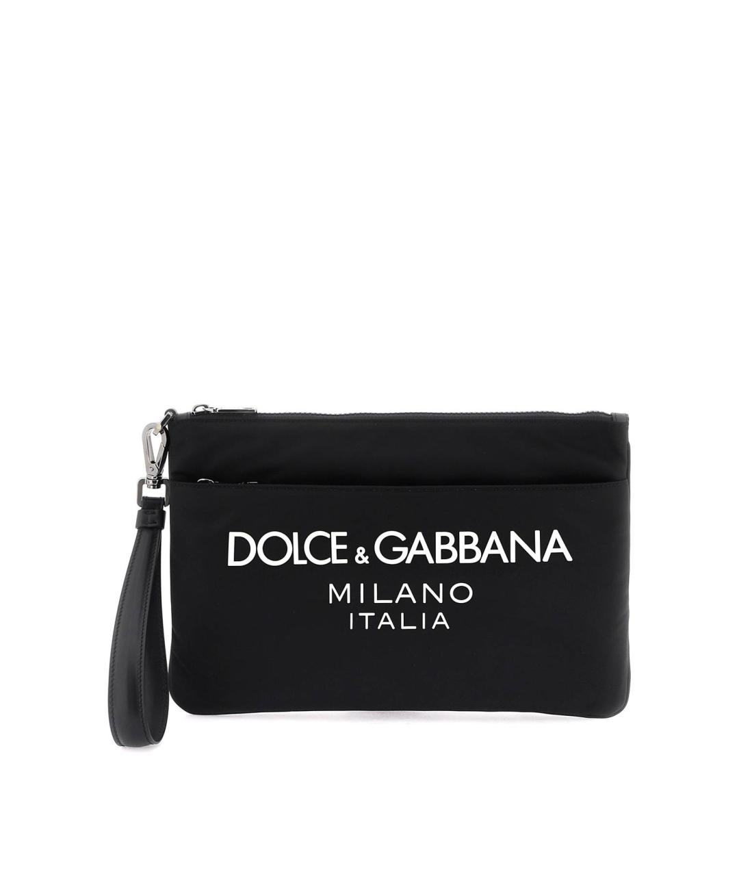 DOLCE&GABBANA Черная синтетическая барсетка, фото 1