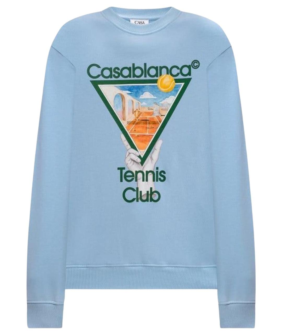 CASABLANCA Голубой хлопковый джемпер / свитер, фото 1