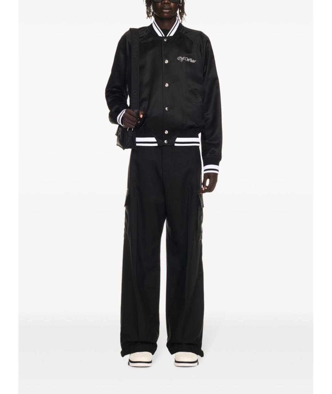 OFF-WHITE Черная полиэстеровая куртка, фото 2