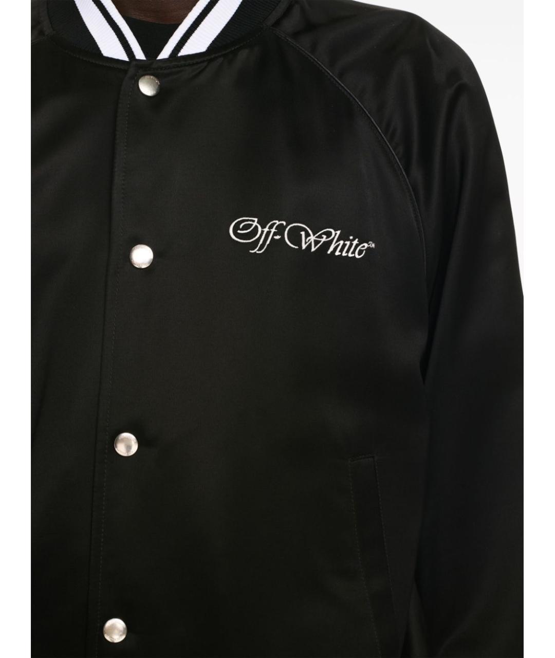 OFF-WHITE Черная полиэстеровая куртка, фото 5