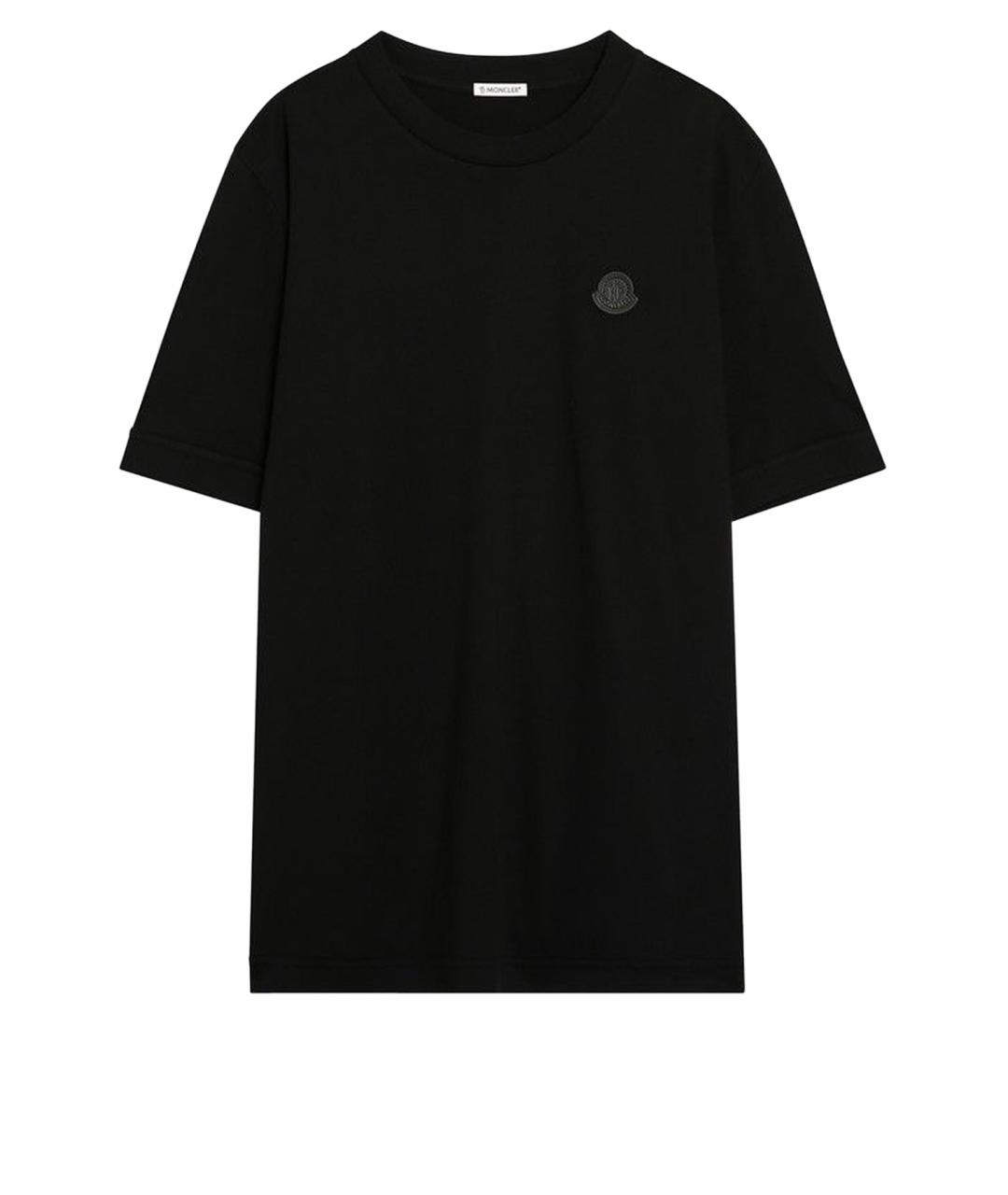 MONCLER Черная хлопковая футболка, фото 1