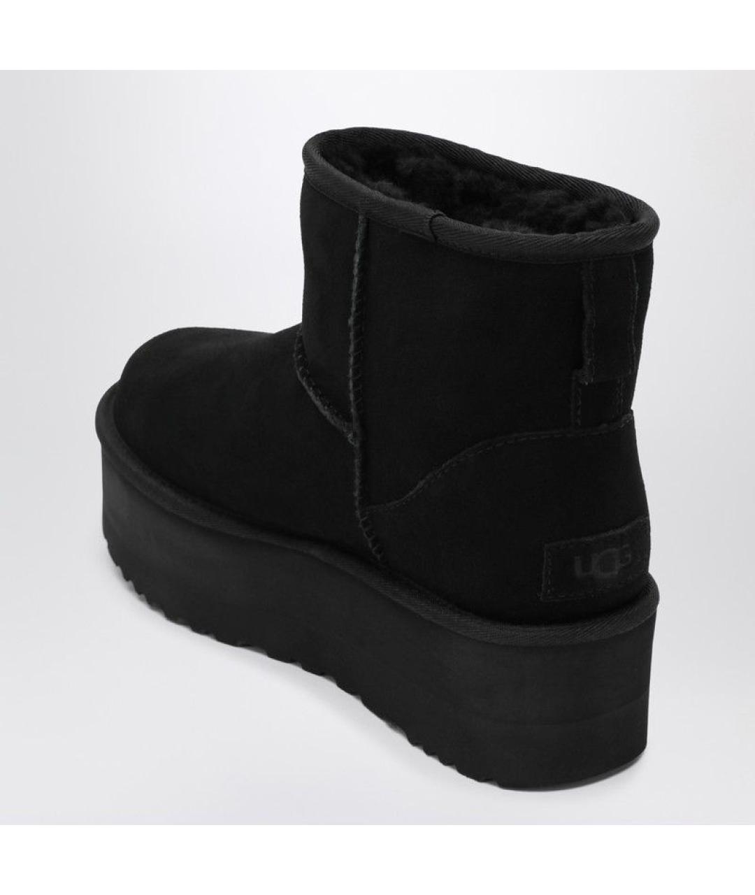 UGG AUSTRALIA Черные нубуковые ботинки, фото 3