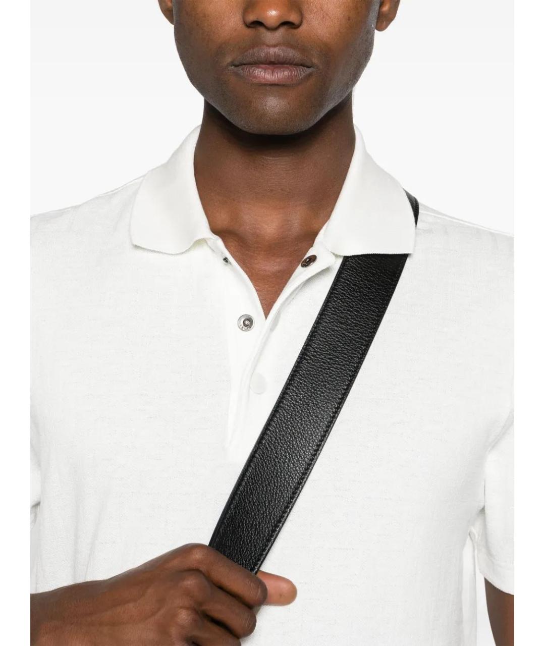 FENDI Белое хлопковое поло с коротким рукавом, фото 5