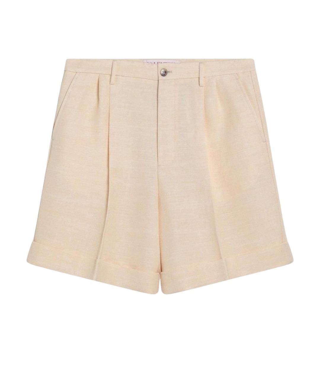 VALENTINO Бежевые хлопковые шорты, фото 1