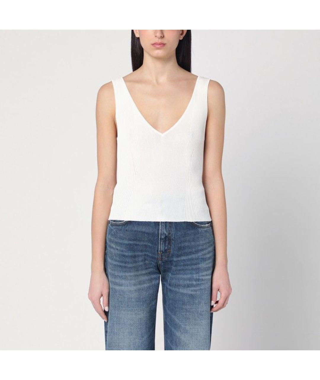 GOLDEN GOOSE DELUXE BRAND Бежевая вискозная футболка, фото 3