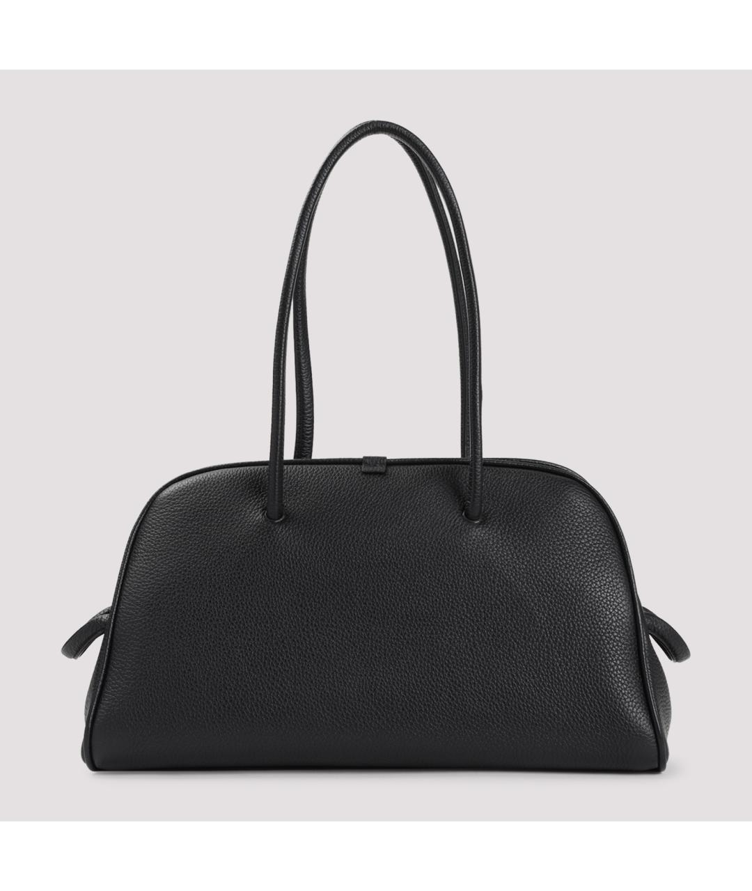 JACQUEMUS Черная кожаная сумка через плечо, фото 3