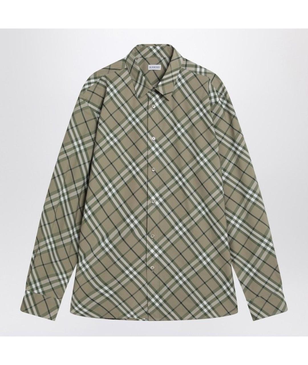 BURBERRY Зеленая хлопковая кэжуал рубашка, фото 3