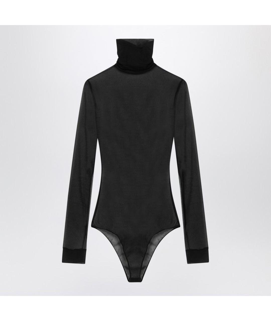 MAISON MARGIELA Черное полиэстеровое боди, фото 2