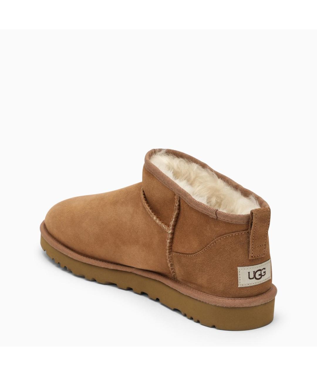 UGG AUSTRALIA Коричневые нубуковые низкие ботинки, фото 4