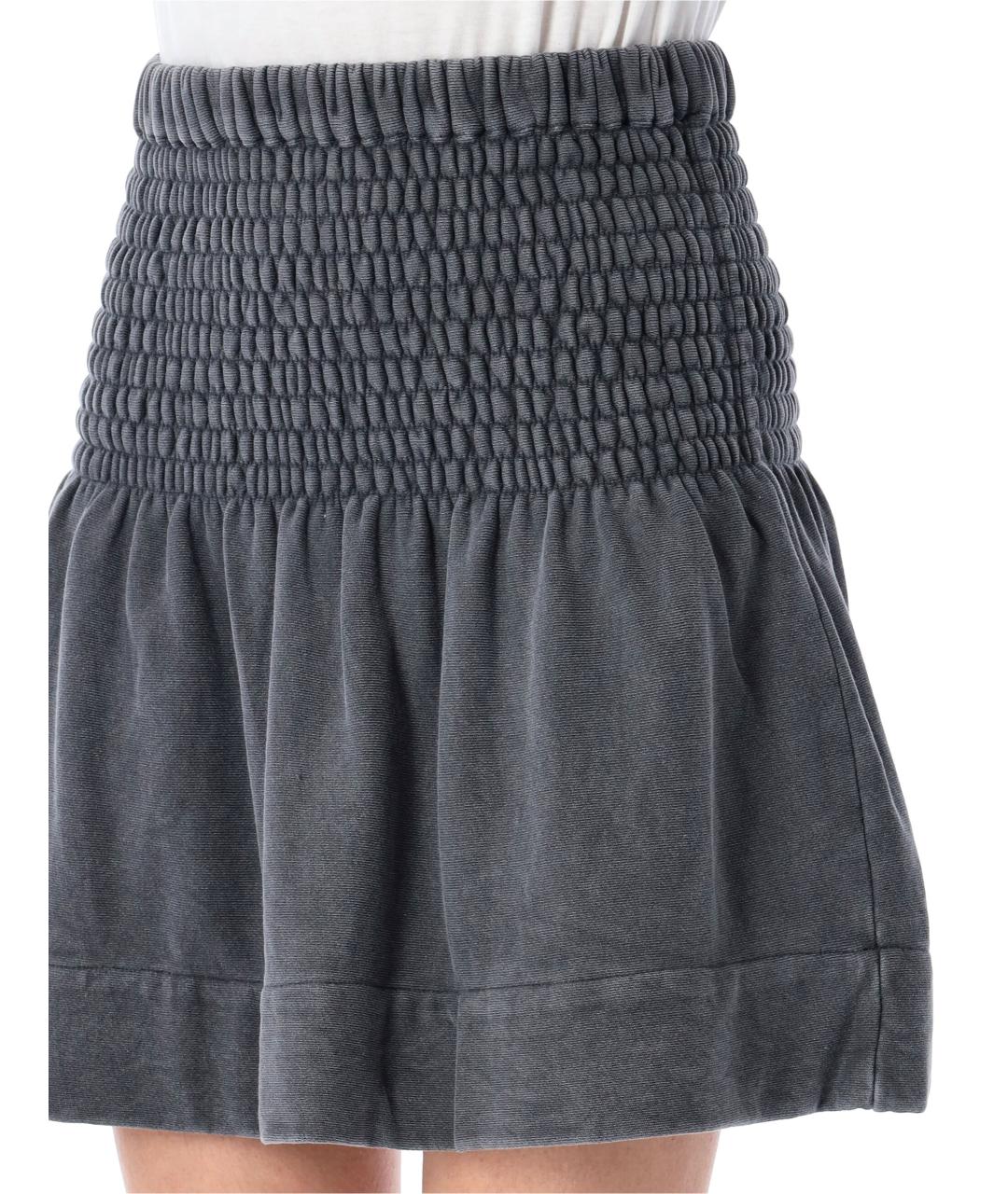 ISABEL MARANT Серая хлопковая юбка мини, фото 3