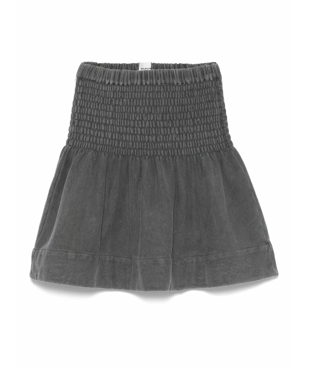 ISABEL MARANT Серая хлопковая юбка мини, фото 1