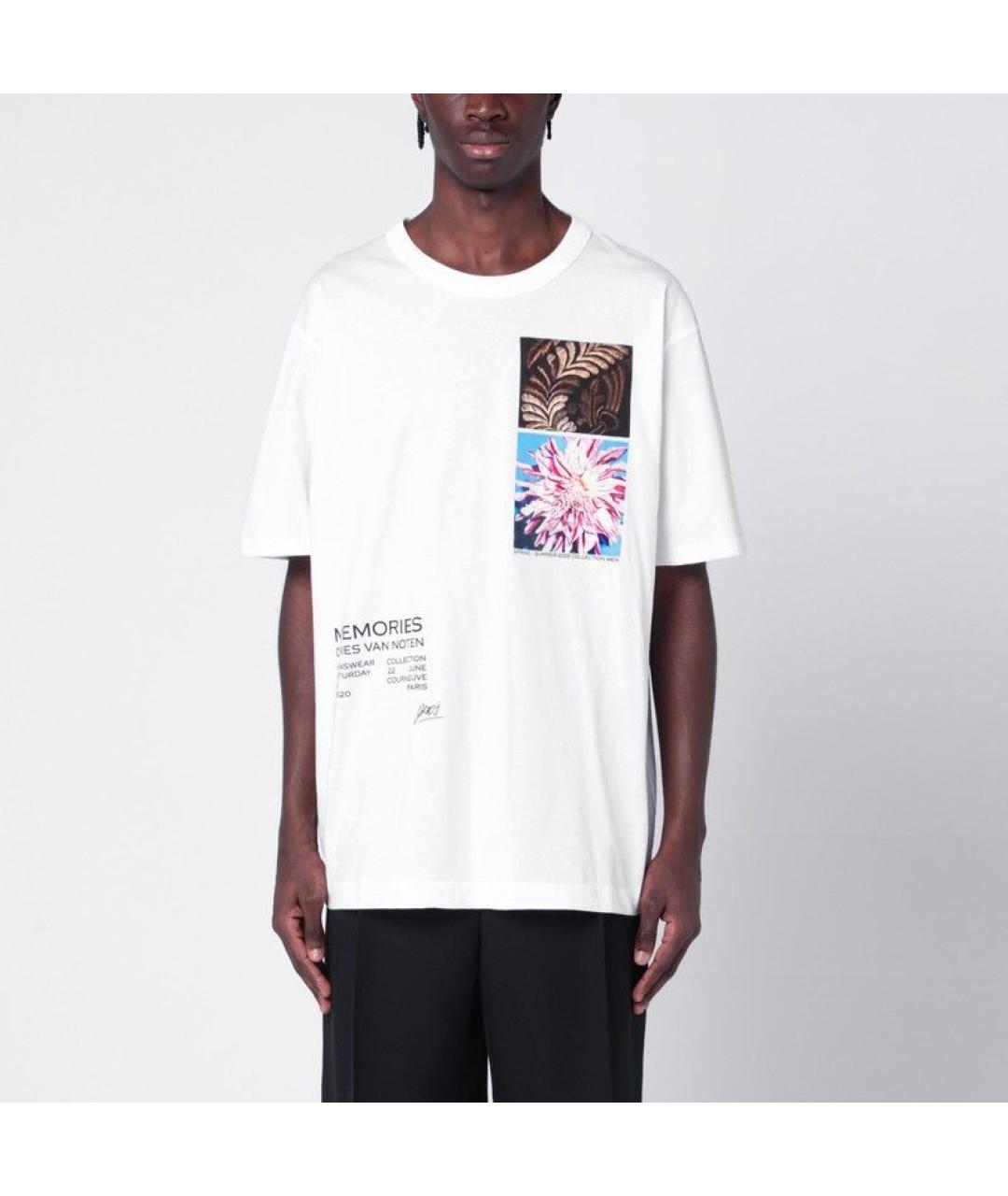 DRIES VAN NOTEN Белая хлопковая футболка, фото 2