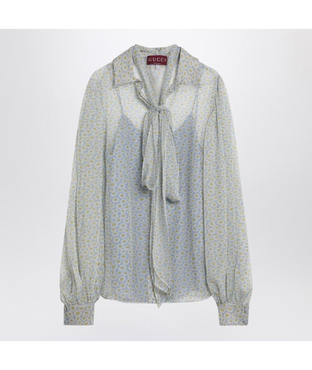 GUCCI Мульти шелковая блузы, фото 3