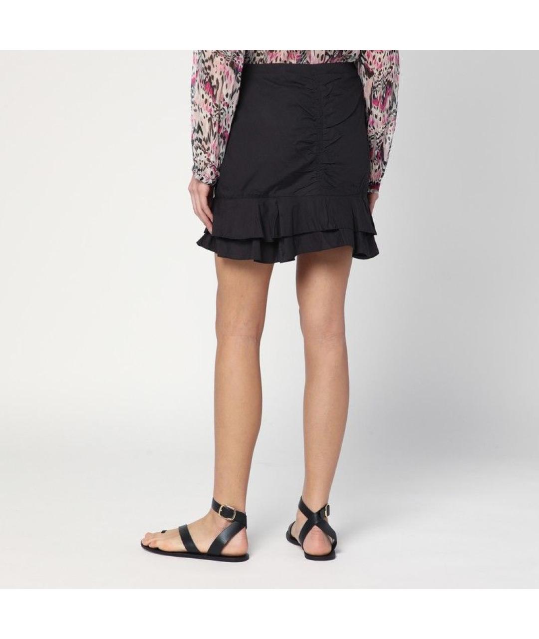 ISABEL MARANT Черная хлопковая юбка мини, фото 2