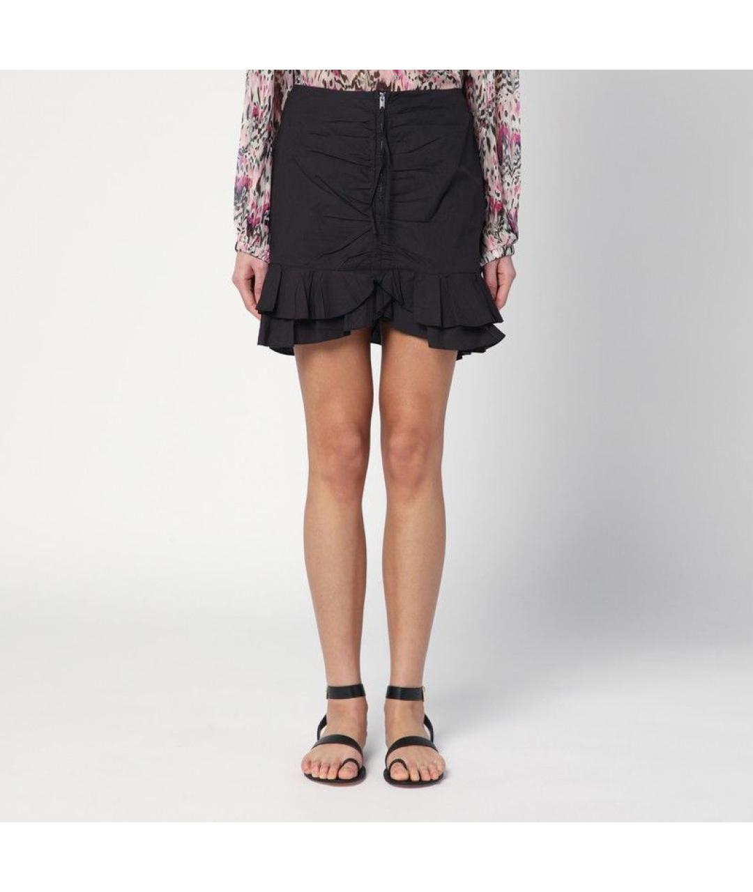 ISABEL MARANT Черная хлопковая юбка мини, фото 3