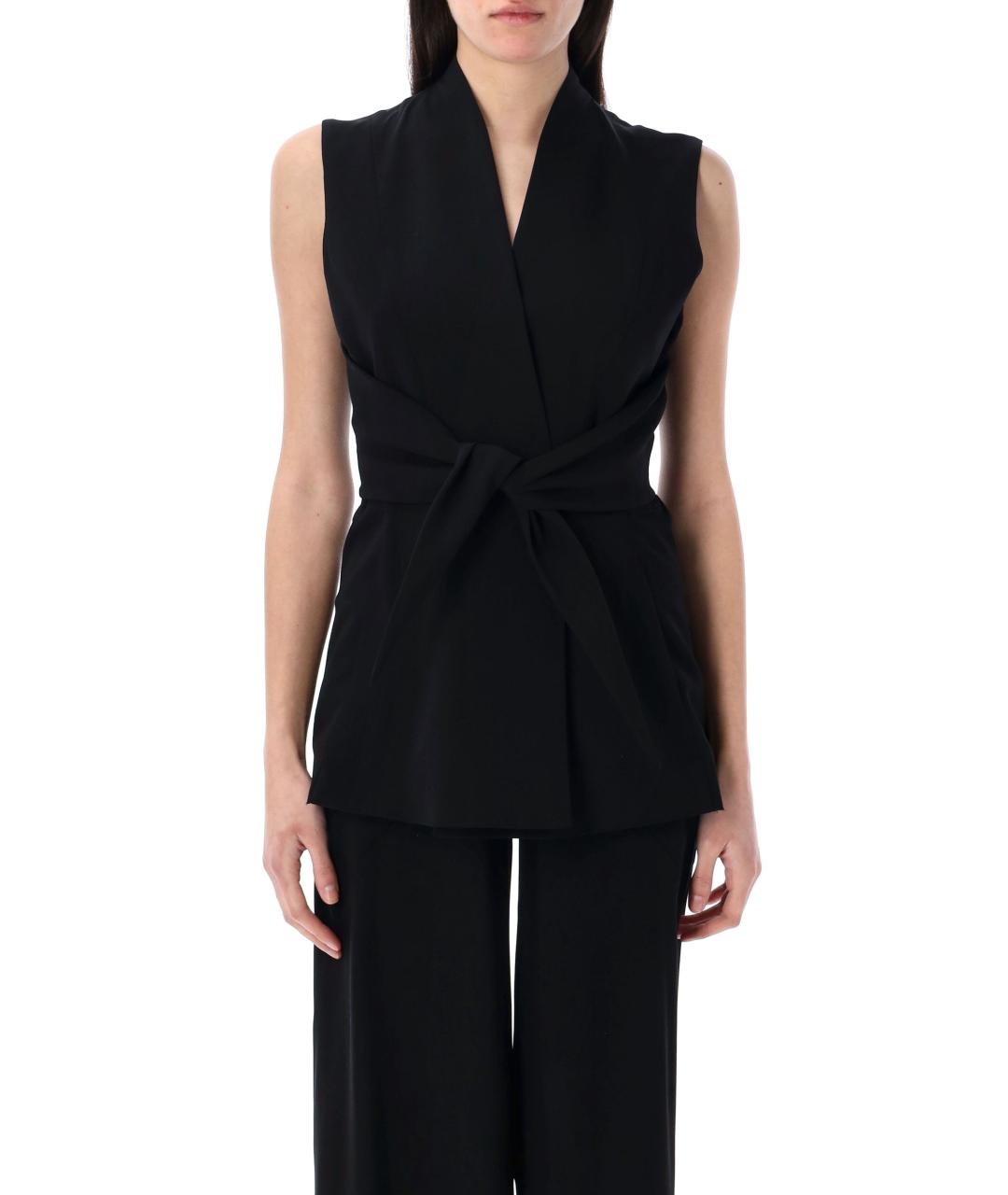 RICK OWENS Черная шерстяная майка, фото 2