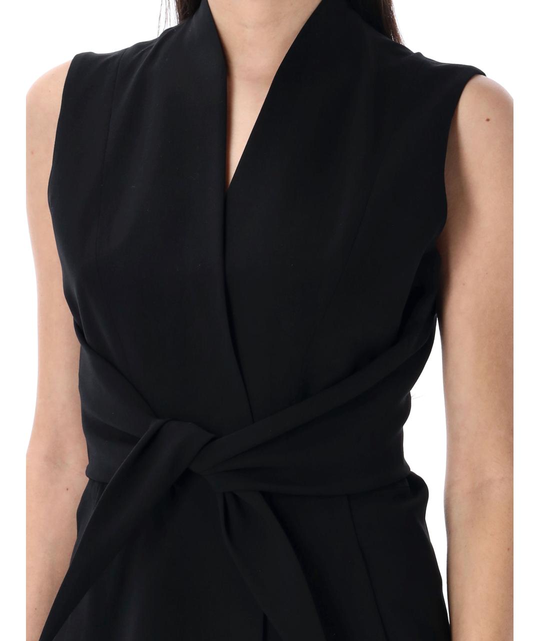 RICK OWENS Черная шерстяная майка, фото 4