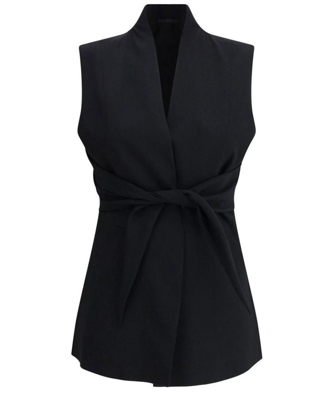 RICK OWENS Черная шерстяная майка, фото 1